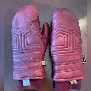 Vintage Kombi Leather Ski Mittens